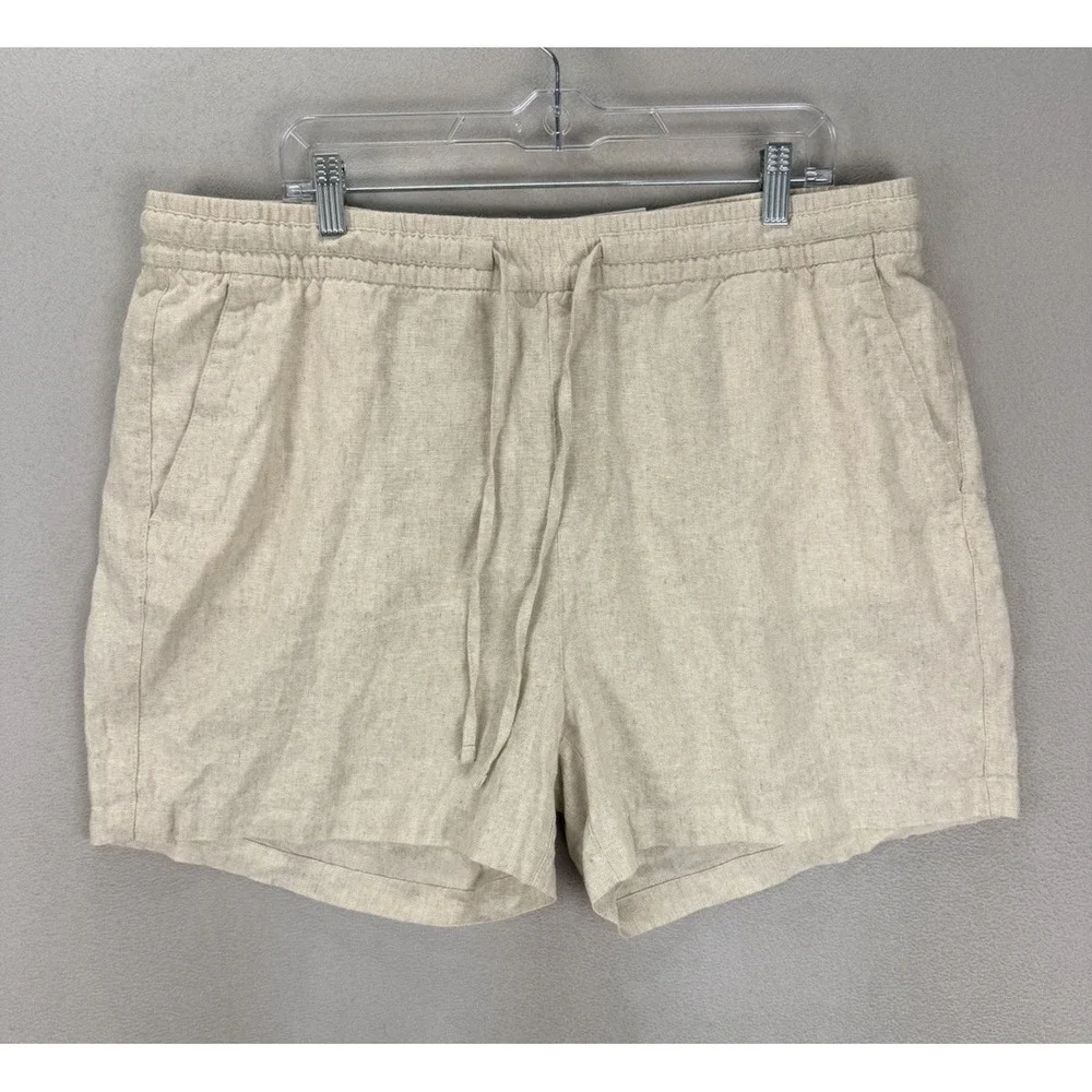 Old Navy‎ Women's Sz XL Linen Blend High Rise With Drawstring Shorts NWT